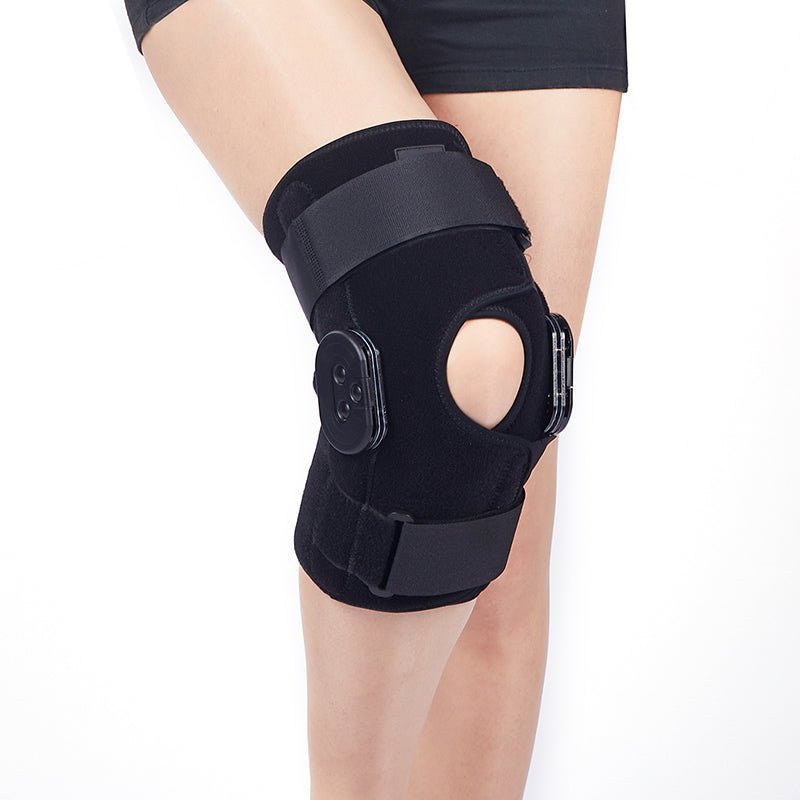 KD Hinged Knee Brace with Precision Locking Dials – Adjustable ROM for ACL/MCL Support, Sports & Recovery