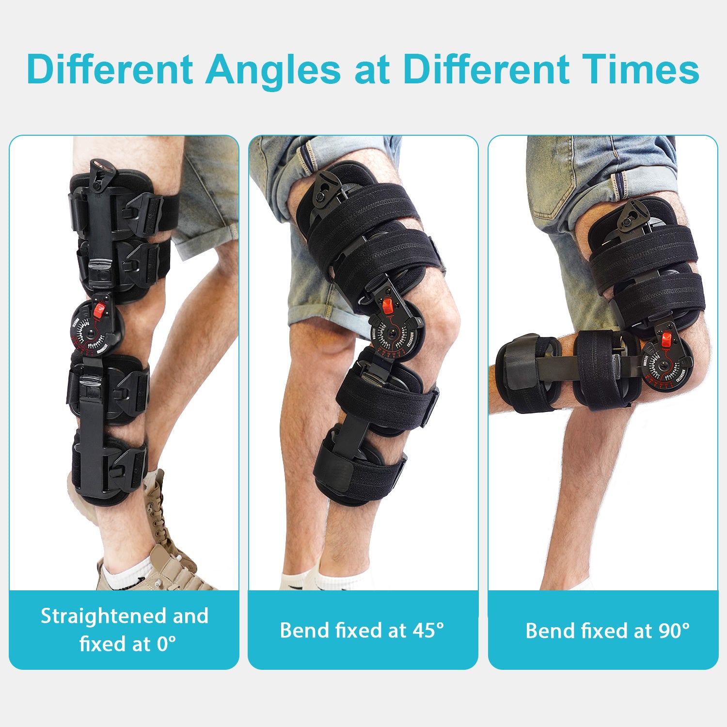 KD Medical Hinged ROM Knee Brace for Post-Surgery & Sports Recovery – Adjustable ROM with Enhanced Stabilization, ACL/MCL Support