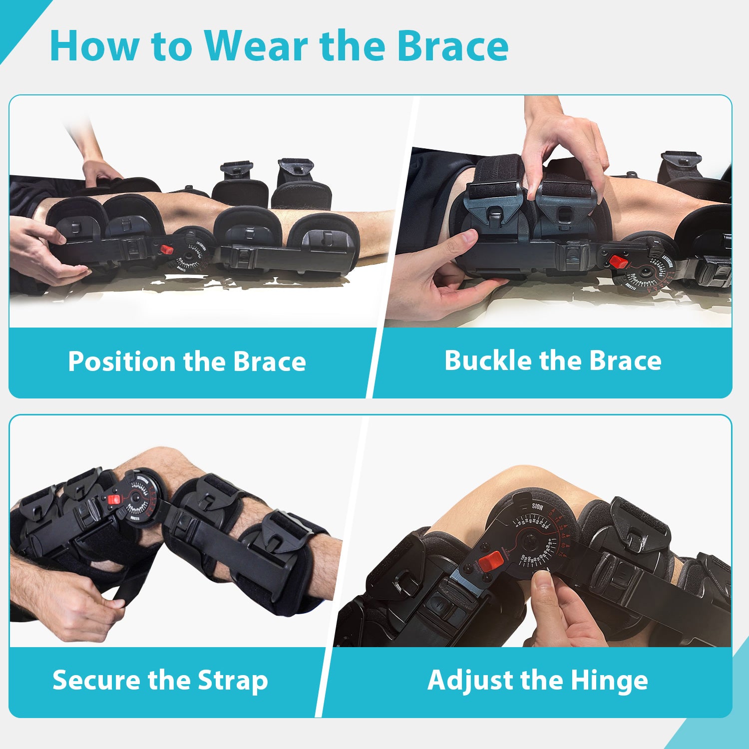 KD Medical Hinged ROM Knee Brace for Post-Surgery & Sports Recovery – Adjustable ROM with Enhanced Stabilization, ACL/MCL Support