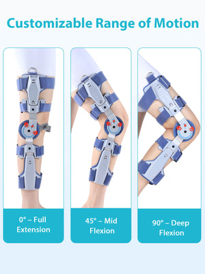 Hinged Knee Brace Lite Post-Op ROM Knee Support for ACL, MCL, PCL & Arthritis | KD Brace