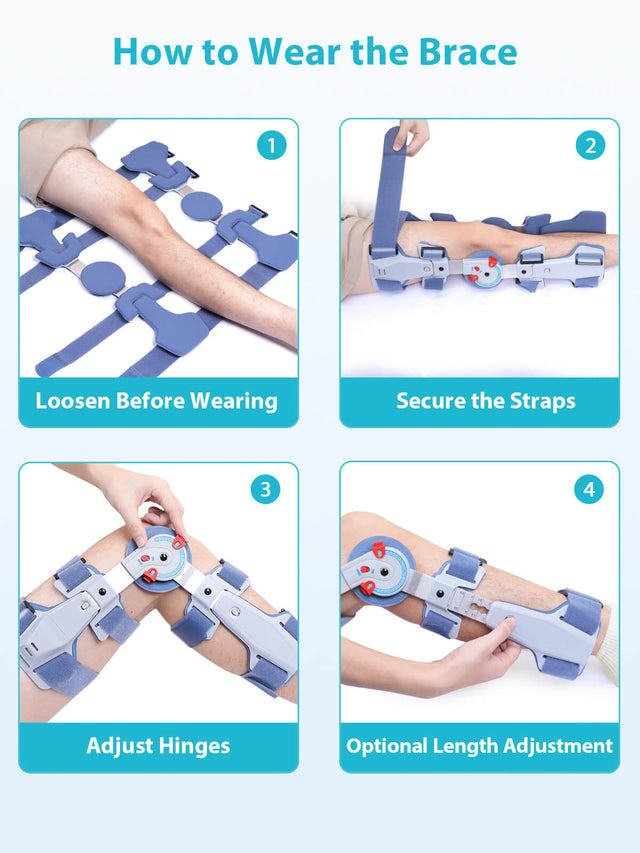 Hinged Knee Brace Lite Post-Op ROM Knee Support for ACL, MCL, PCL & Arthritis | KD Brace