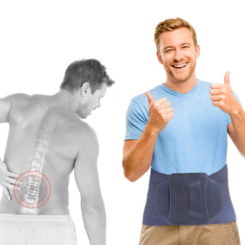 KD Comfort Back Brace - Breathable Adjustable Lumbar Support Belt for All-Day Wear